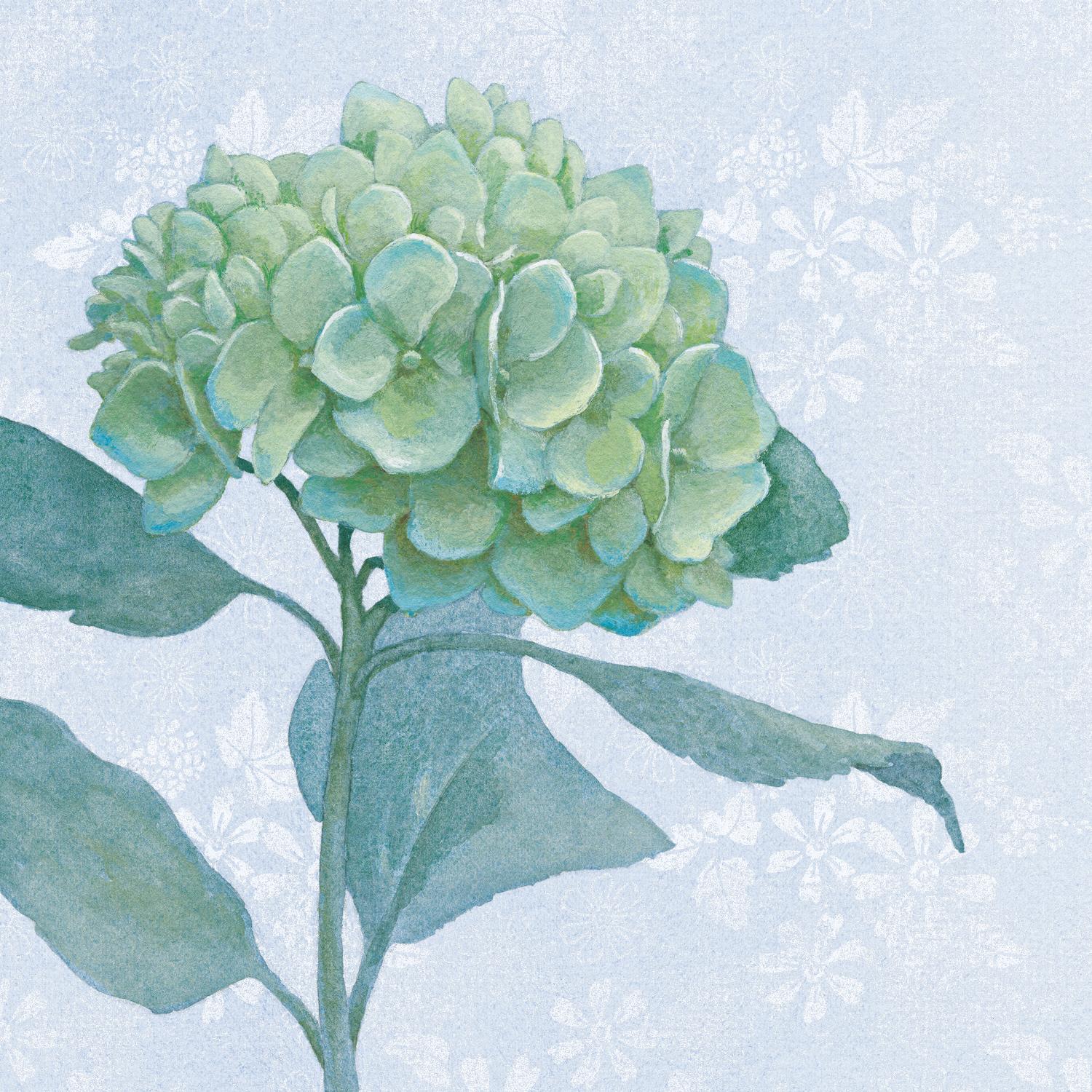 Blue Hydrangea I by Beth Grove on GIANT ART - green floral