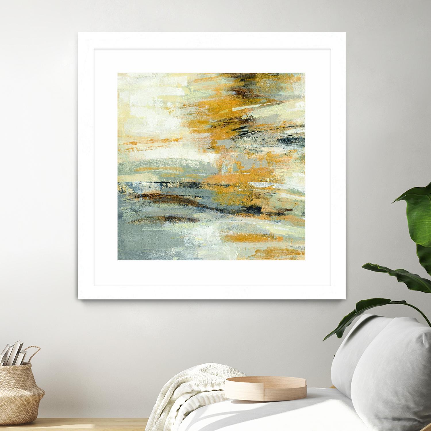 Golden Dust Crop by Silvia Vassileva on GIANT ART - beige abstract