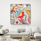 Boho Paisley II by Portfolio on GIANT ART - blue floral
