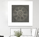 Rosette VII Gray by Portfolio on GIANT ART - grey contemporary