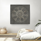Rosette VII Gray by Portfolio on GIANT ART - grey contemporary