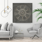 Rosette VII Gray by Portfolio on GIANT ART - grey contemporary