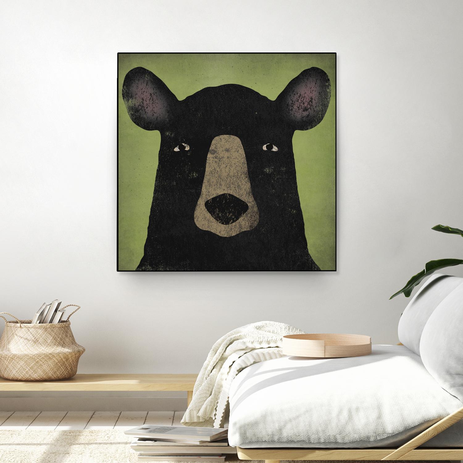 The Black Bear by Ryan Fowler on GIANT ART - green animals