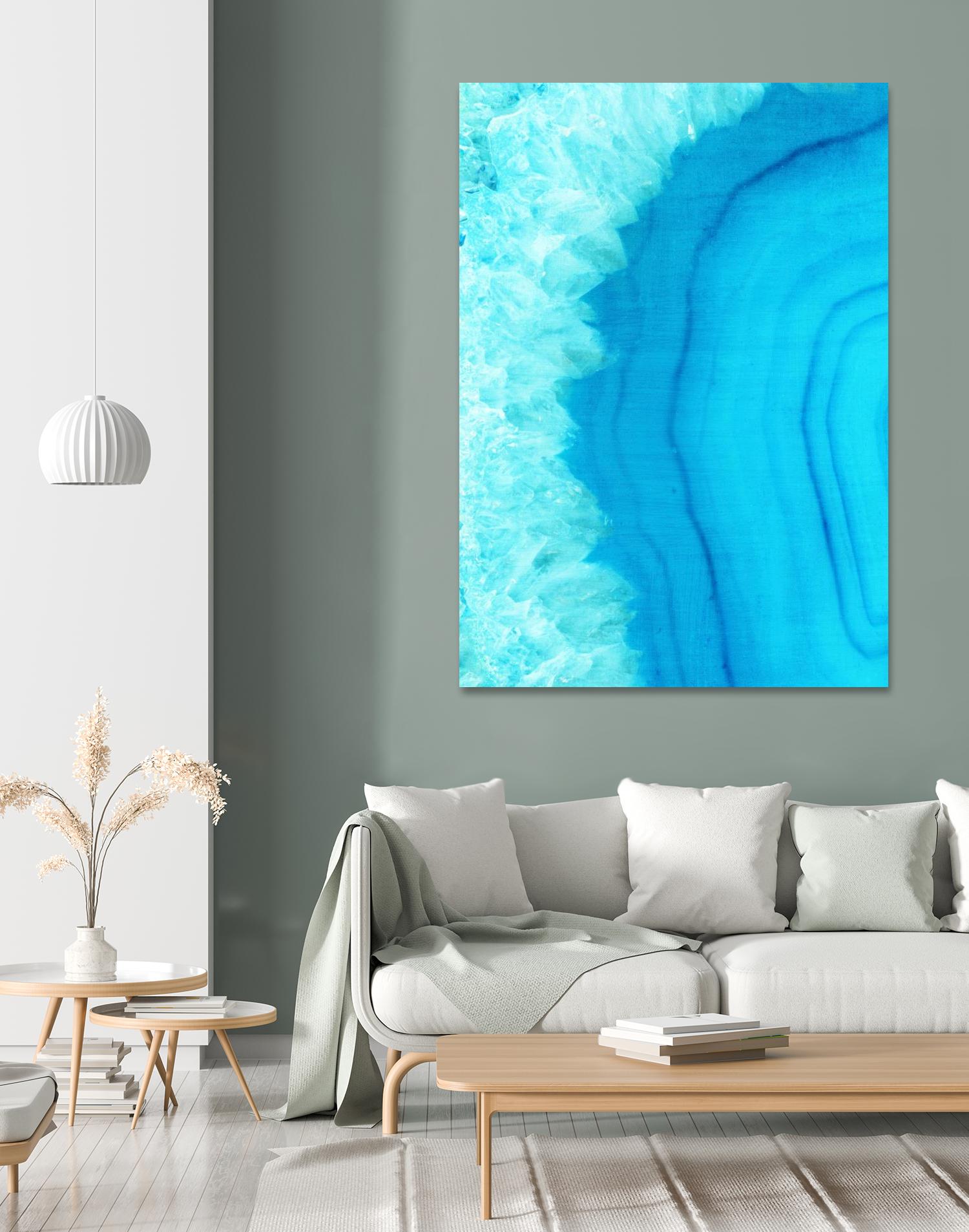 Agate Geode I by Portfolio on GIANT ART - blue contemporary