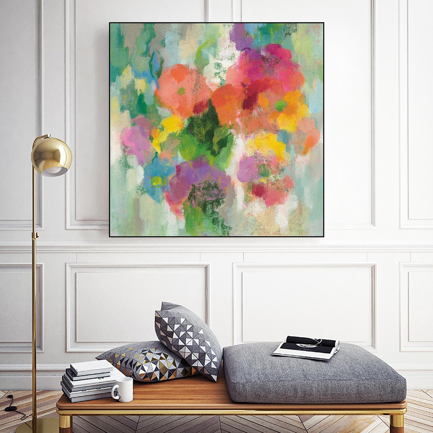 Colorful Garden II by Silvia Vassileva on GIANT ART - green floral