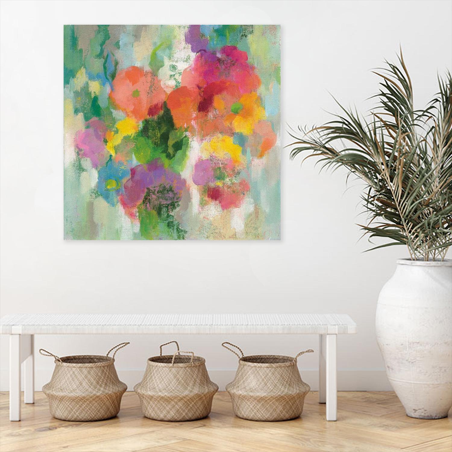 Colorful Garden II by Silvia Vassileva on GIANT ART - green floral