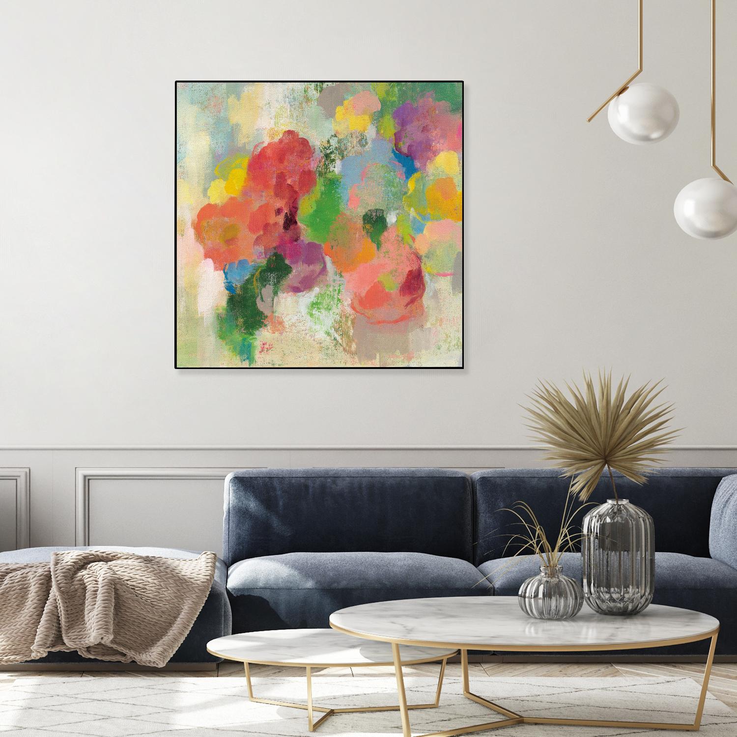 Colorful Garden III by Silvia Vassileva on GIANT ART - green floral