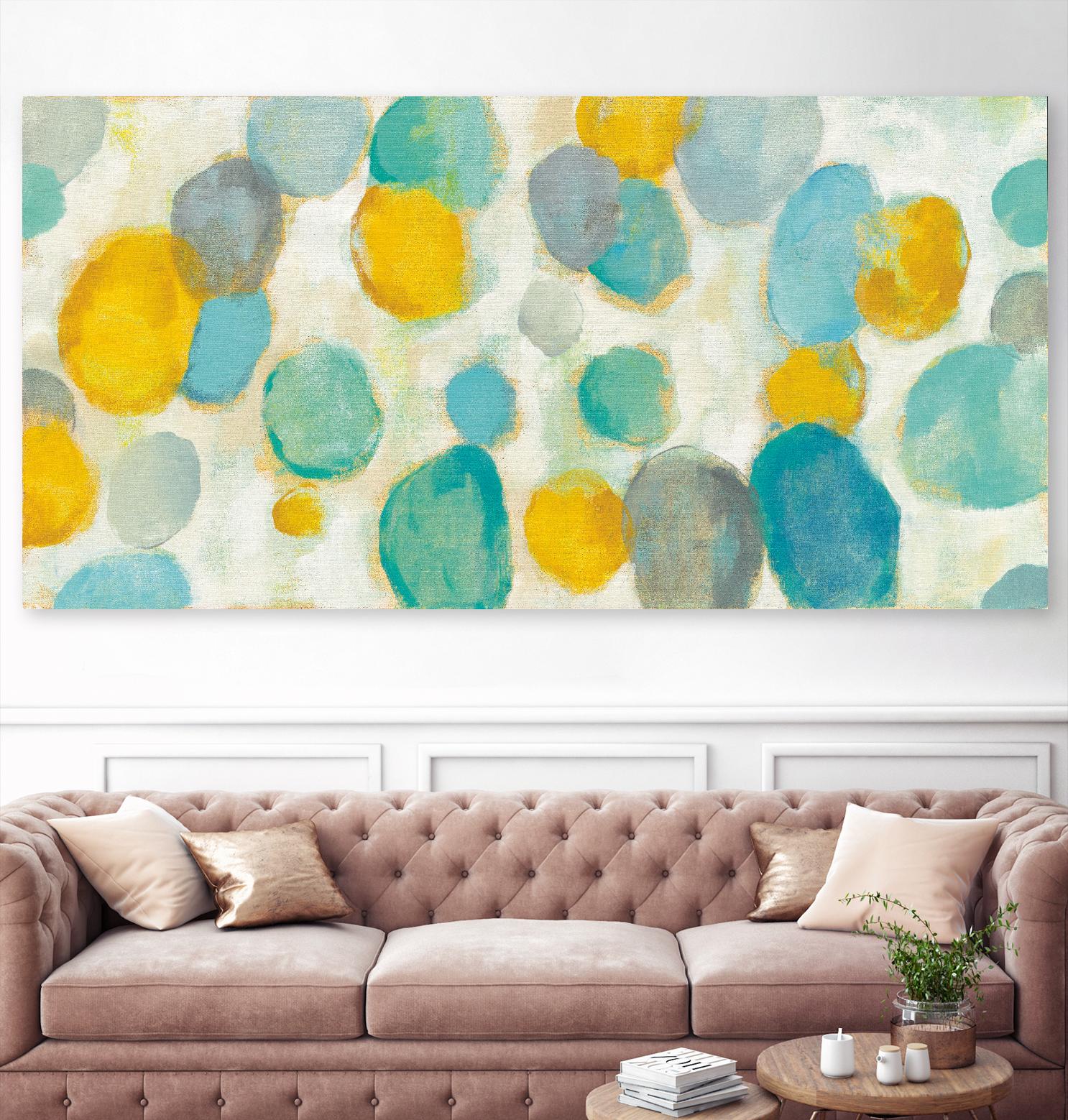 Painted Pebbles by Silvia Vassileva on GIANT ART - yellow abstract