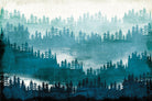 Mountainscape Blue by Michael Mullan on GIANT ART - white landscape