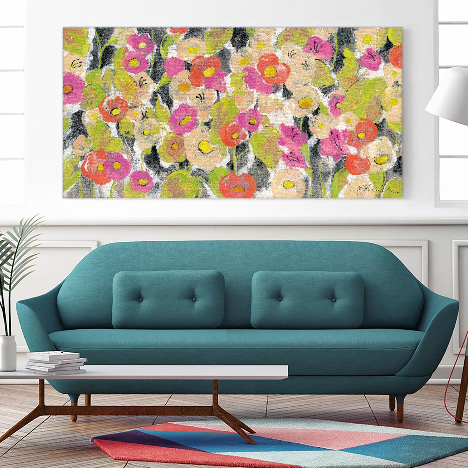 Velvety Florals by Silvia Vassileva on GIANT ART - green floral