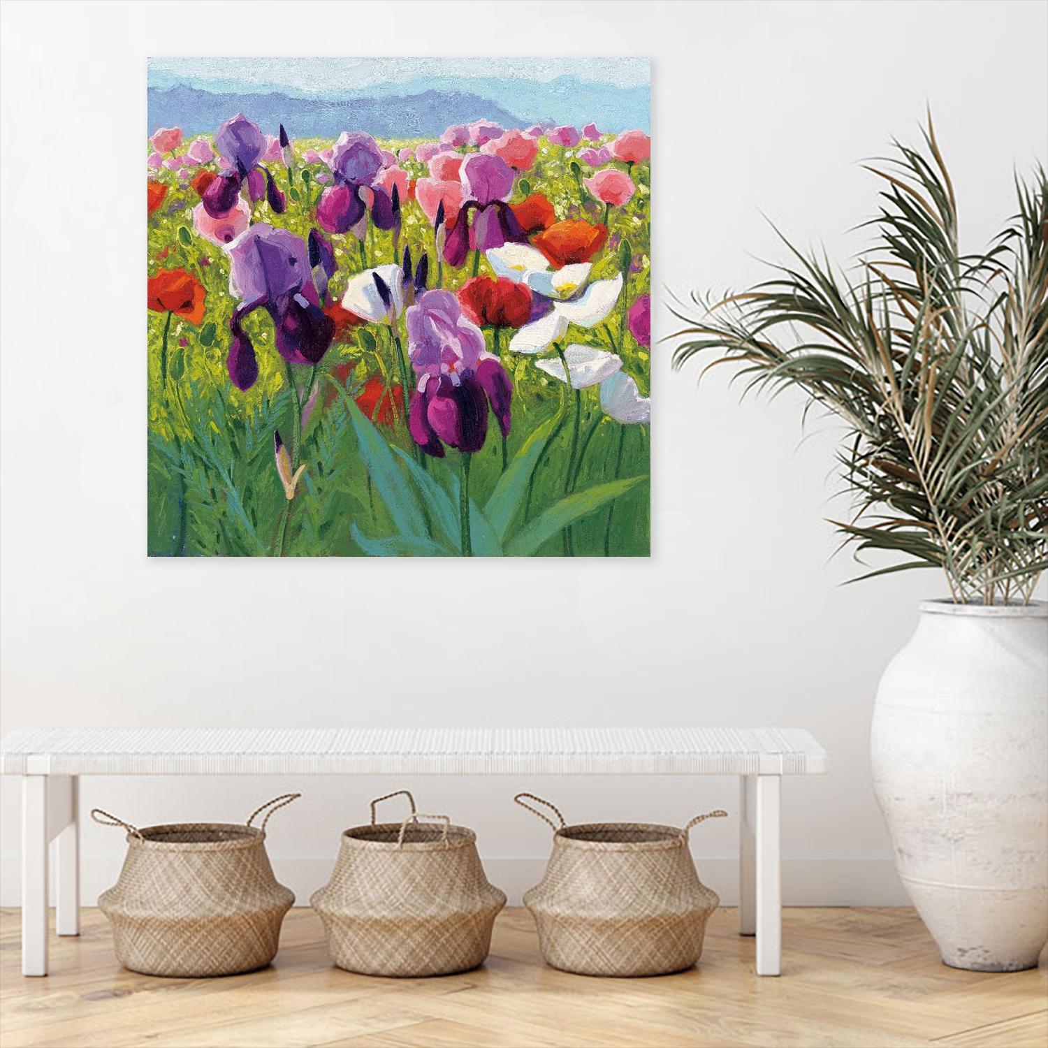 Early June by Shirley Novak on GIANT ART - green floral
