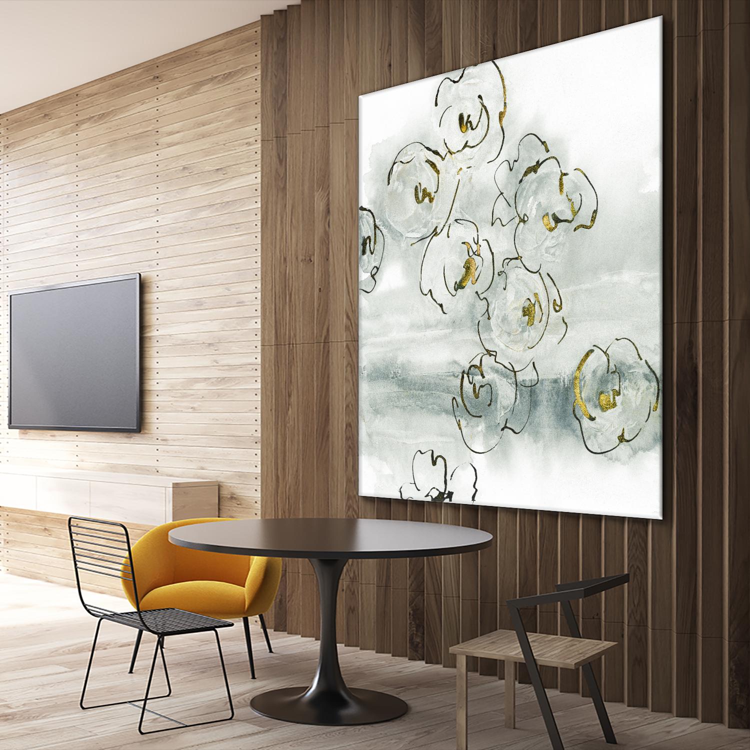 Gold Dust I by Chris Paschke on GIANT ART - yellow floral