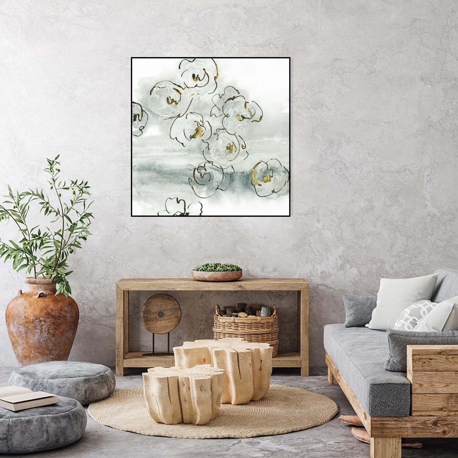 Gold Dust I by Chris Paschke on GIANT ART - yellow floral