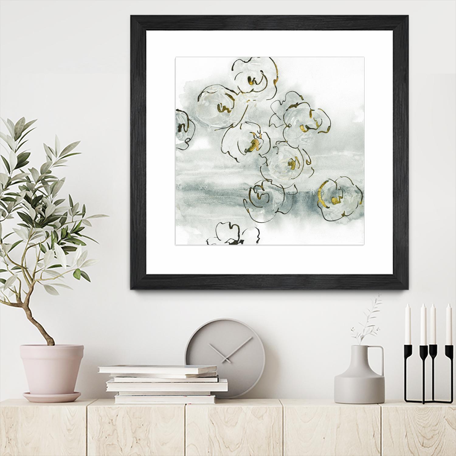 Gold Dust I by Chris Paschke on GIANT ART - yellow floral