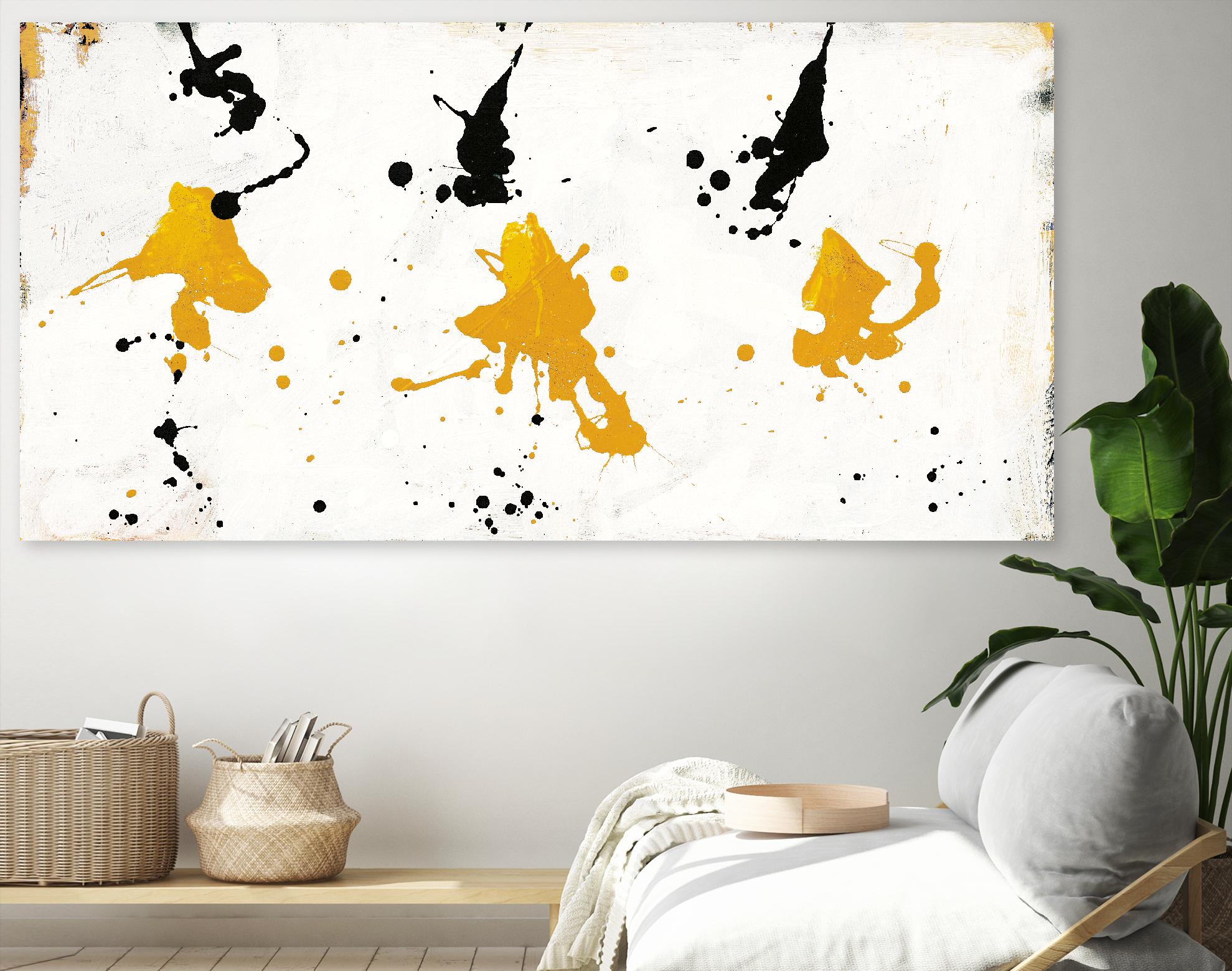 Abstract Background V Gold and Black by Silva Roque on GIANT ART - black abstract