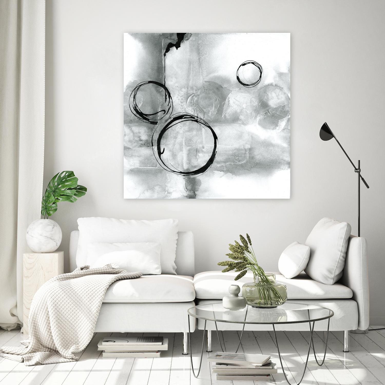 Full Circle I Gray by Chris Paschke on GIANT ART - grey abstract