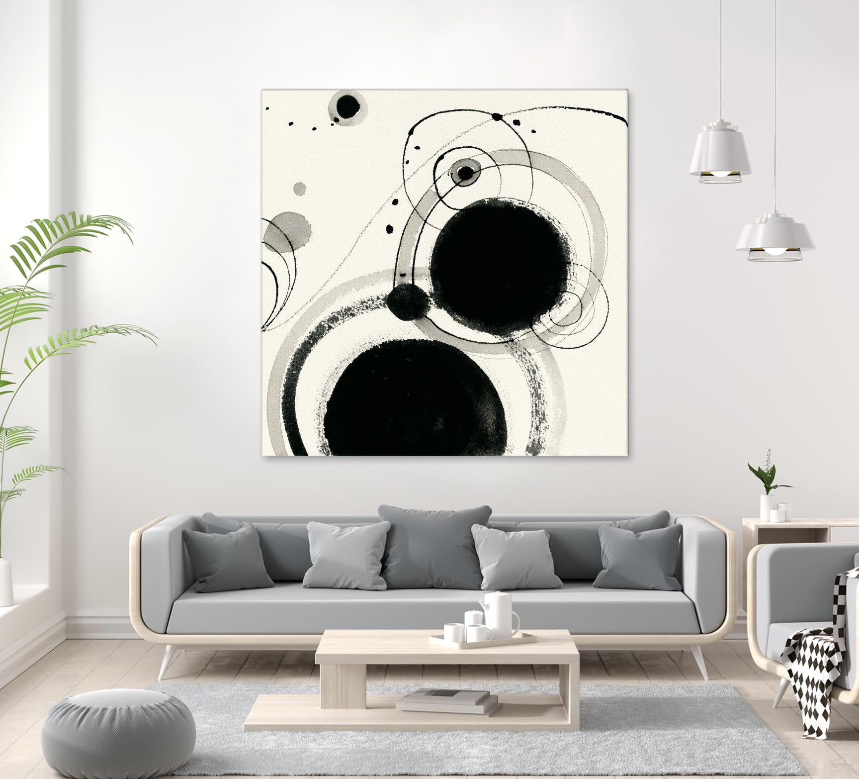 Planetary III by Shirley Novak on GIANT ART - beige abstract