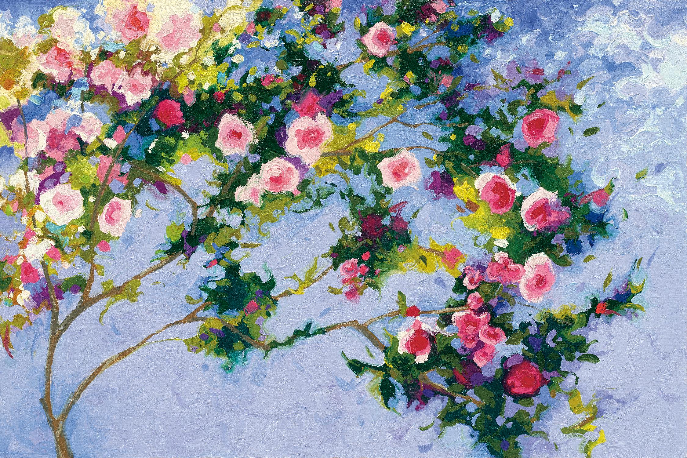 Inspiration Monet by Shirley Novak on GIANT ART - pink floral