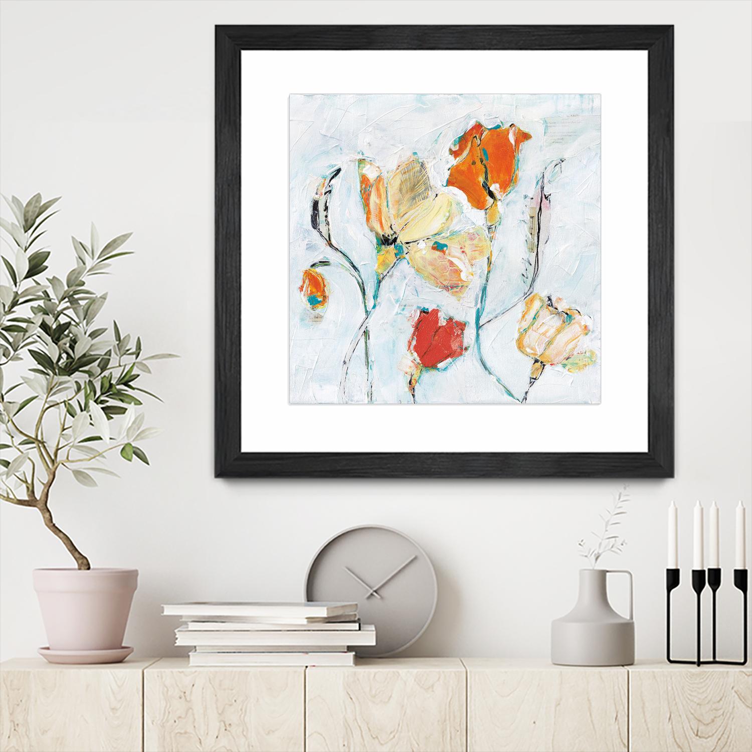 The Sanctuary II by Kellie Day on GIANT ART - red floral