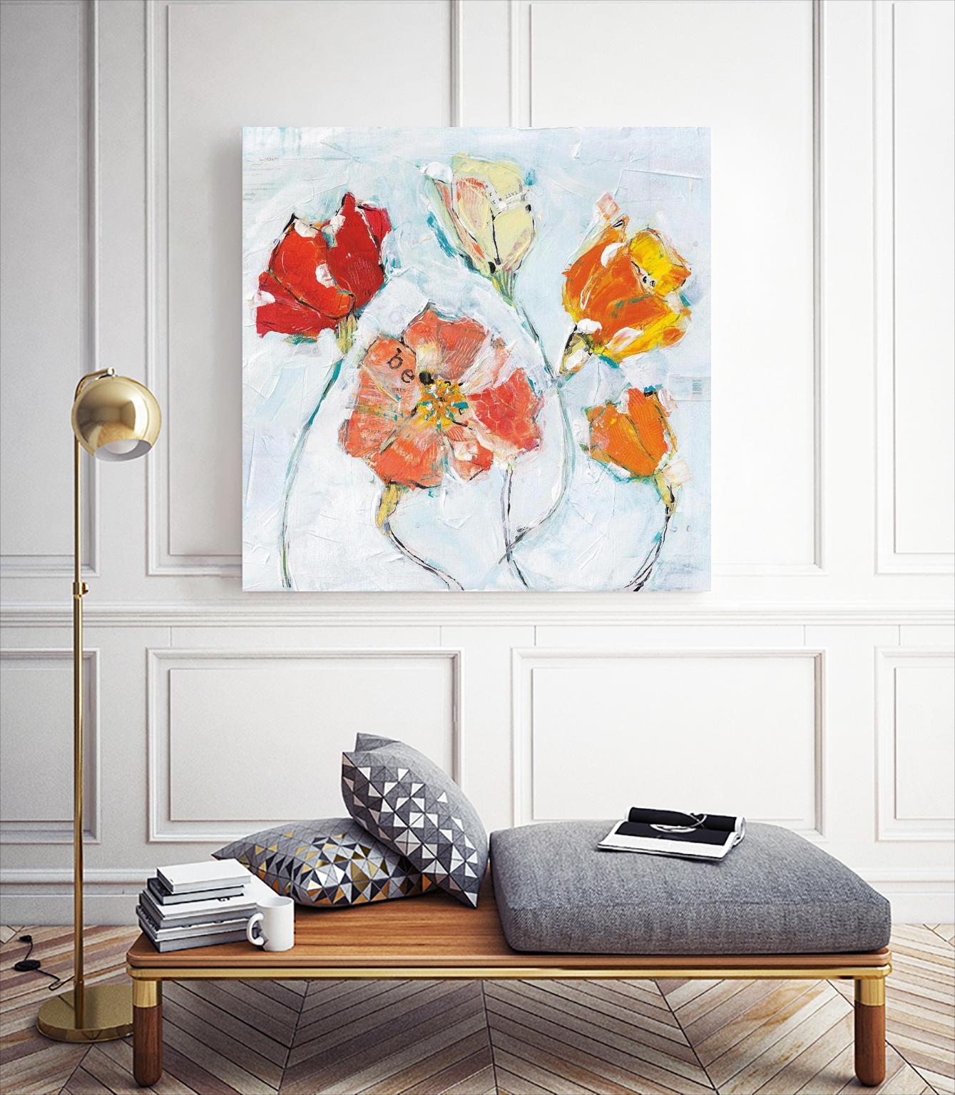 The Sanctuary III by Kellie Day on GIANT ART - red floral