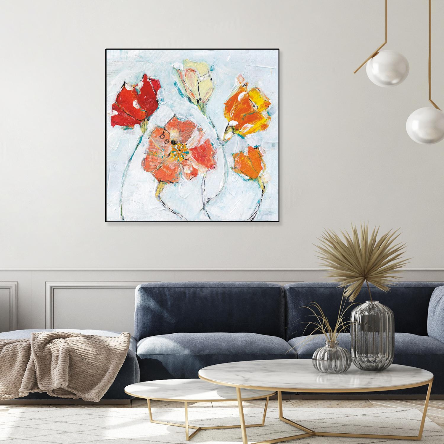 The Sanctuary III by Kellie Day on GIANT ART - red floral