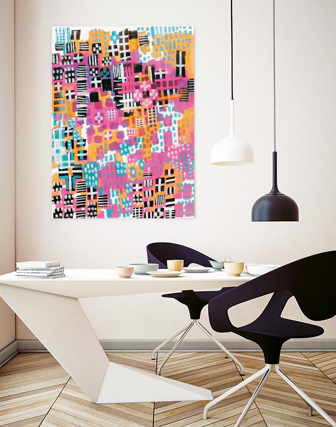 City Lights Crop by Melissa Averinos on GIANT ART - blue abstract