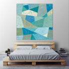 Teal Geo Metric by Silvia Vassileva on GIANT ART - green abstract