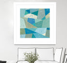 Teal Geo Metric by Silvia Vassileva on GIANT ART - green abstract