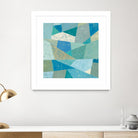 Teal Geo Metric by Silvia Vassileva on GIANT ART - green abstract