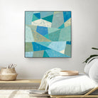Teal Geo Metric by Silvia Vassileva on GIANT ART - green abstract