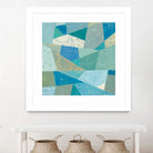 Teal Geo Metric by Silvia Vassileva on GIANT ART - green abstract