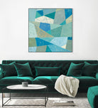 Teal Geo Metric by Silvia Vassileva on GIANT ART - green abstract