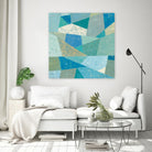 Teal Geo Metric by Silvia Vassileva on GIANT ART - green abstract