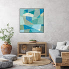 Teal Geo Metric by Silvia Vassileva on GIANT ART - green abstract