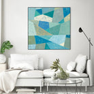 Teal Geo Metric by Silvia Vassileva on GIANT ART - green abstract