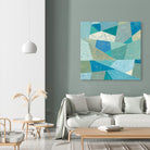 Teal Geo Metric by Silvia Vassileva on GIANT ART - green abstract