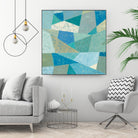 Teal Geo Metric by Silvia Vassileva on GIANT ART - green abstract