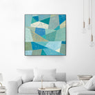 Teal Geo Metric by Silvia Vassileva on GIANT ART - green abstract