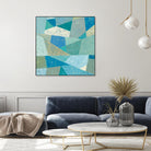 Teal Geo Metric by Silvia Vassileva on GIANT ART - green abstract