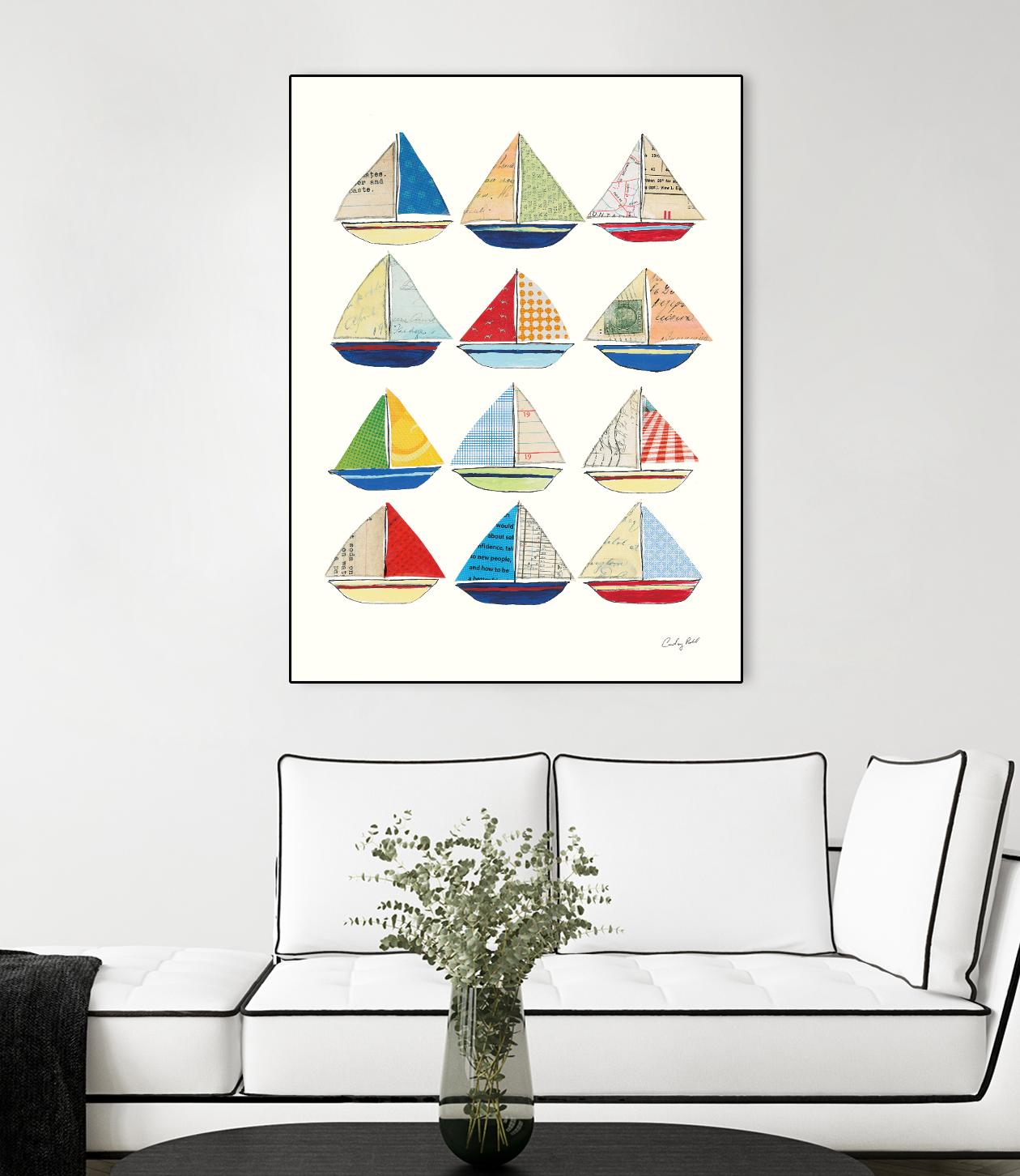 Wind and Waves VII by Courtney Prahl on GIANT ART - beige nautical