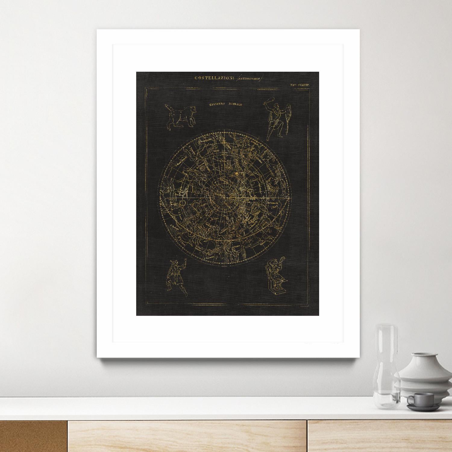 Collage Cactus IV on Graph Paper by Portfolio on GIANT ART - grey maps