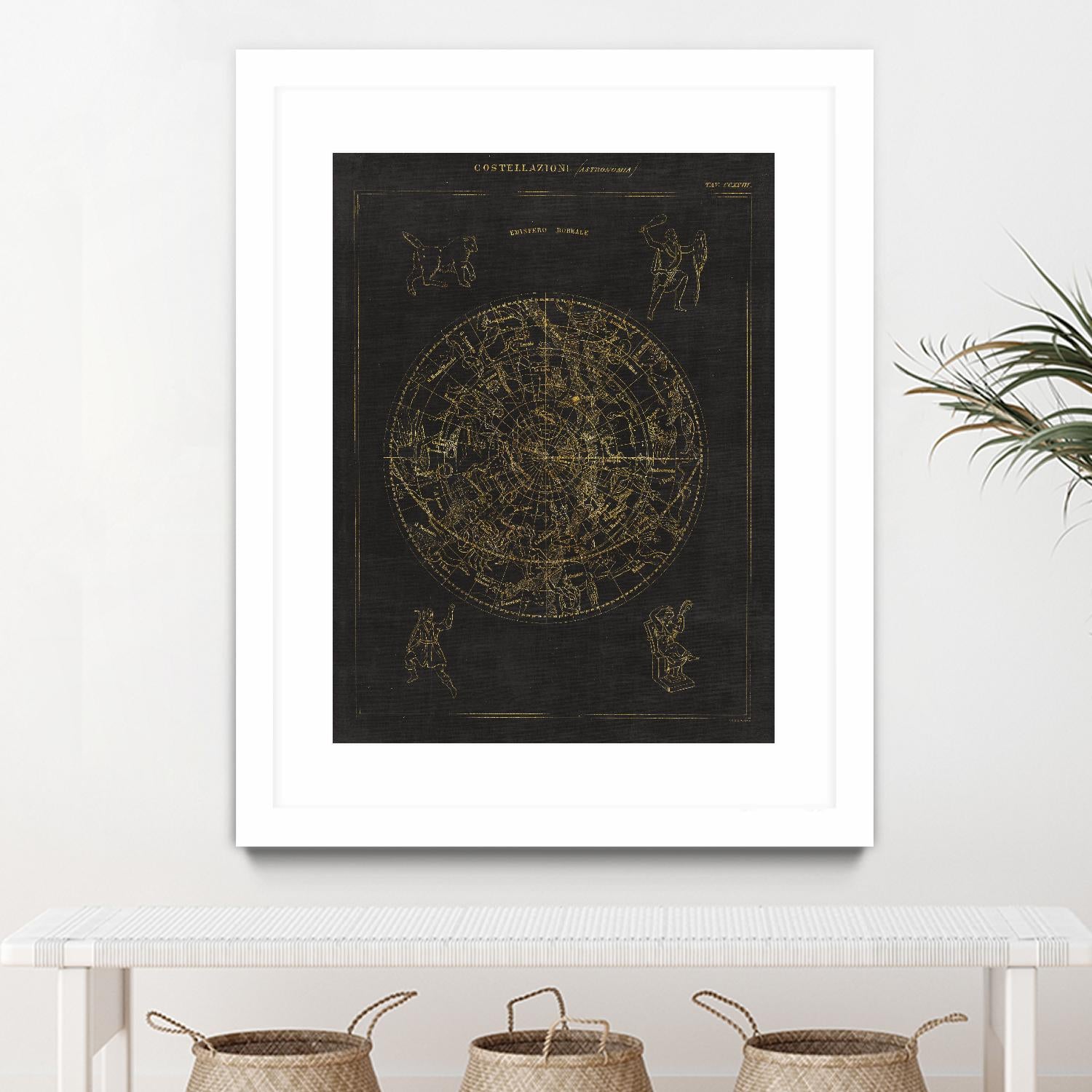 Collage Cactus IV on Graph Paper by Portfolio on GIANT ART - grey maps