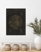 Collage Cactus IV on Graph Paper by Portfolio on GIANT ART - grey maps