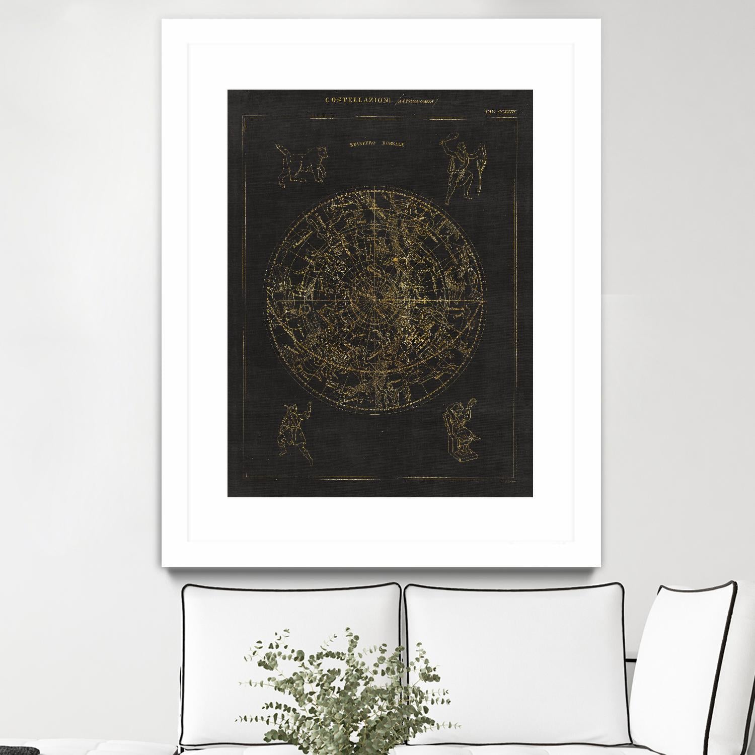 Collage Cactus IV on Graph Paper by Portfolio on GIANT ART - grey maps