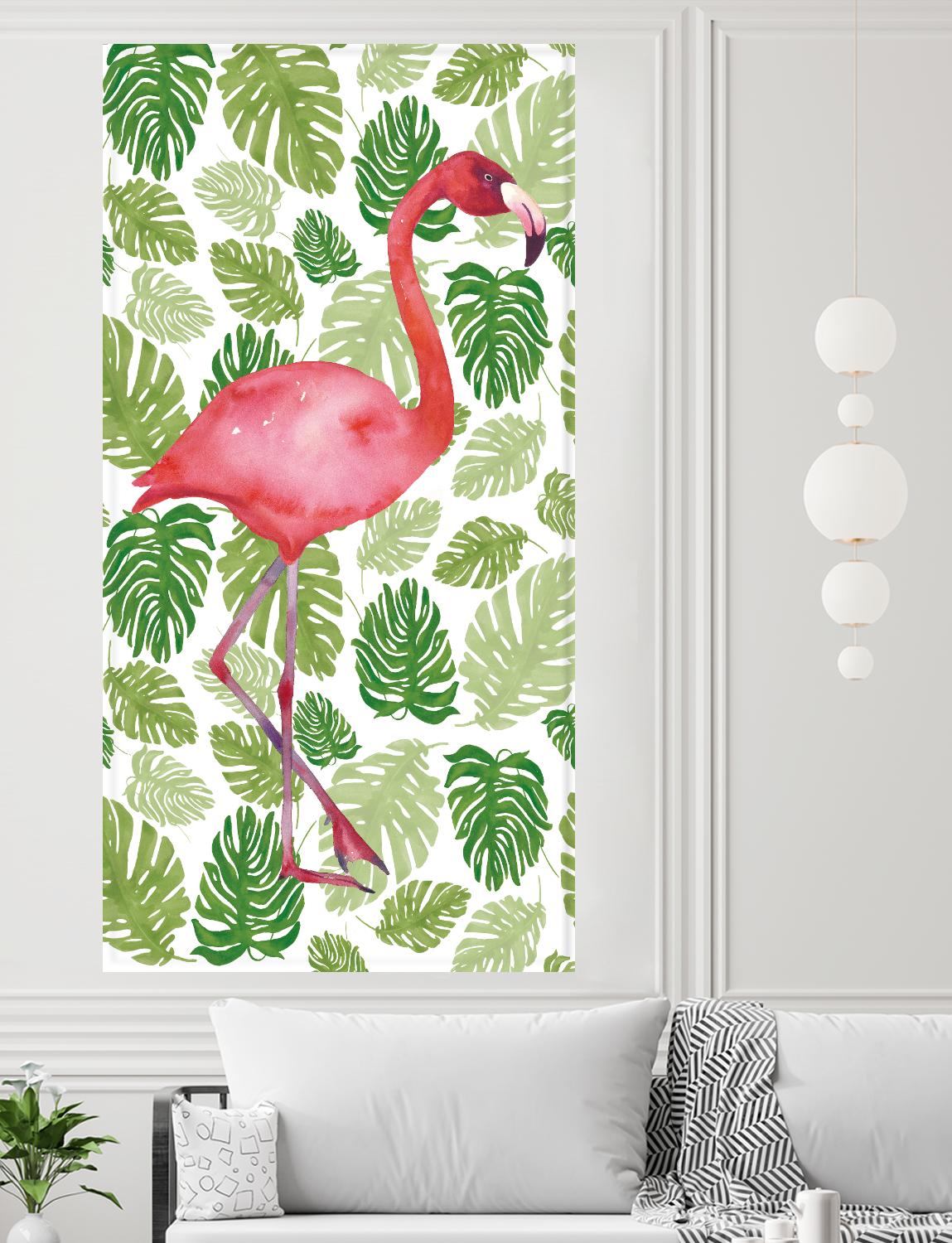 Tropical Flamingo I by Portfolio on GIANT ART - pink tropical