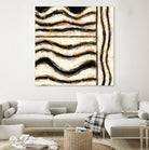 Black and Gold Geometric VI by Shirley Novak on GIANT ART - beige abstract