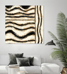 Black and Gold Geometric VI by Shirley Novak on GIANT ART - beige abstract