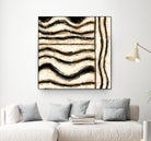 Black and Gold Geometric VI by Shirley Novak on GIANT ART - beige abstract