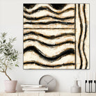 Black and Gold Geometric VI by Shirley Novak on GIANT ART - beige abstract