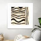 Black and Gold Geometric VI by Shirley Novak on GIANT ART - beige abstract
